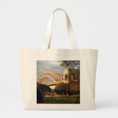 Hell Gate Bridge im Herbst, Astoria, NY Tote Bag Jumbo Stoffbeutel (Vorne)