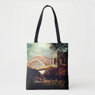 Hell Gate Bridge im Herbst, Astoria, NY Tote Bag Tasche