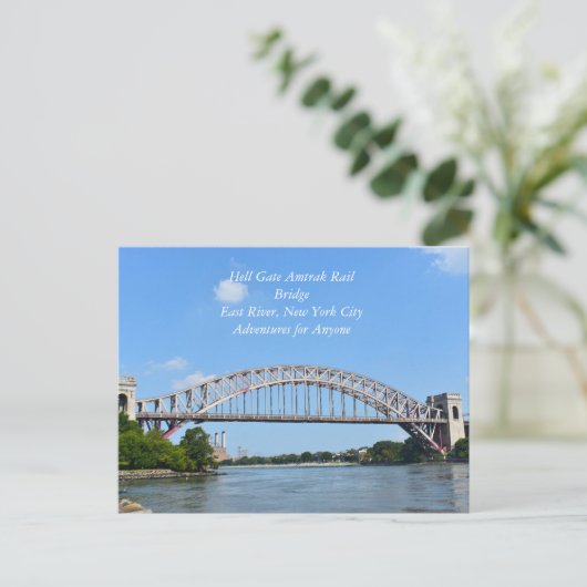 Hell Gate Rail Bridge New York Postcard Postkarte (Stehend Vorderseite)