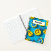 HELL GEARBEITETE BLAU- UND GELBE ALARMSCHLOCKEN NOTIZBLOCK (Innenseite)