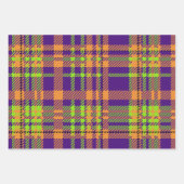 HELL GEARBEITETE HALLOWEWEER KARIERTER PATTER GESCHENKPAPIER SET (Vorderseite)