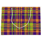 HELL GEARBEITETE HALLOWEWEER KARIERTER PATTER GROßE GESCHENKTÜTE (Vorderseite)