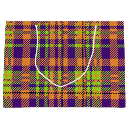 HELL GEARBEITETE HALLOWEWEER KARIERTER PATTER GROßE GESCHENKTÜTE