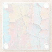 HELL GEARBEITETE, KRACKIERTE ZEICHEN SEHEN TEXTURE GLASUNTERSETZER (Rückseite)