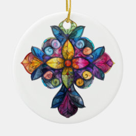 HELL gefARBEITETER GLAS-ÜBERSCHREITEN Keramik Ornament