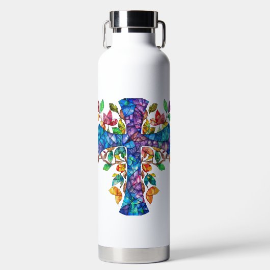 HELL gefARBEITETES GLAS SIEHT DURCH Trinkflasche (Vorderseite)