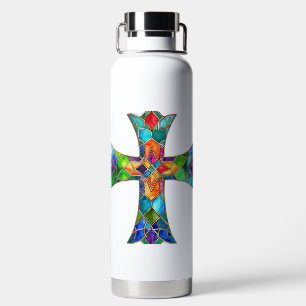 HELL gefARBEITETES GLAS SIEHT DURCH Trinkflasche