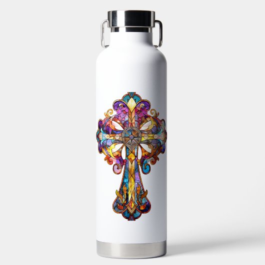 HELL gefARBEITETES GLAS SIEHT DURCH Trinkflasche (Vorderseite)