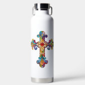 HELL gefARBEITETES GLAS SIEHT DURCH Trinkflasche (Vorderseite)