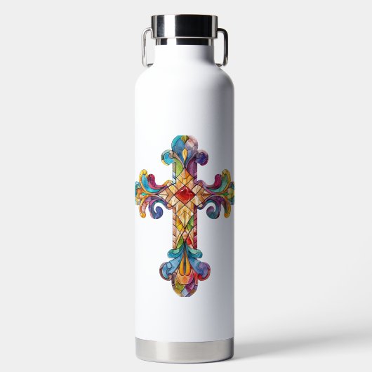 HELL gefARBEITETES GLAS SIEHT DURCH Trinkflasche (Vorderseite)