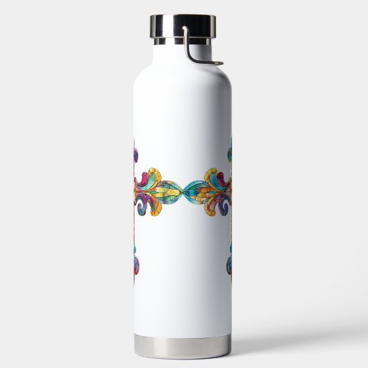 HELL gefARBEITETES GLAS SIEHT DURCH Trinkflasche (links)