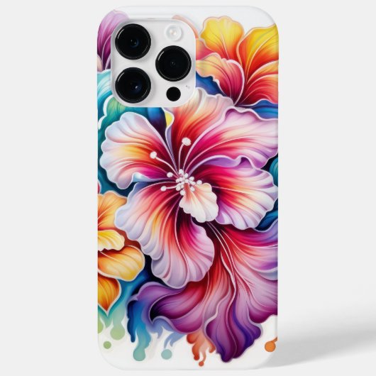 HELL gefärbte 3-D-BLUME Case-Mate iPhone Hülle (Rückseite)