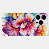 HELL gefärbte 3-D-BLUME Case-Mate iPhone Hülle (Rückseite (Horizontal))