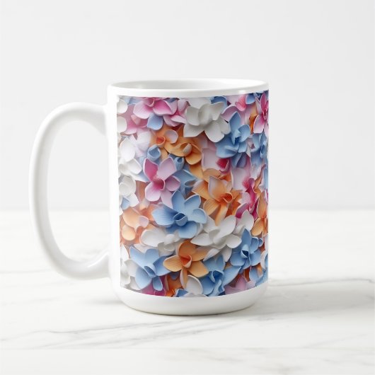 HELL gefärbte 3D-SEHORCHIDEN Kaffeetasse (Links)