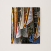 Hell gefärbte Boote im Zentrum für Holzboote Puzzle (Vertikal)