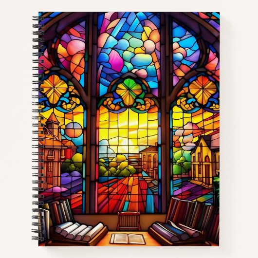 HELL gefärbte GLASBIBLIOTHEK Notizblock (Vorderseite)