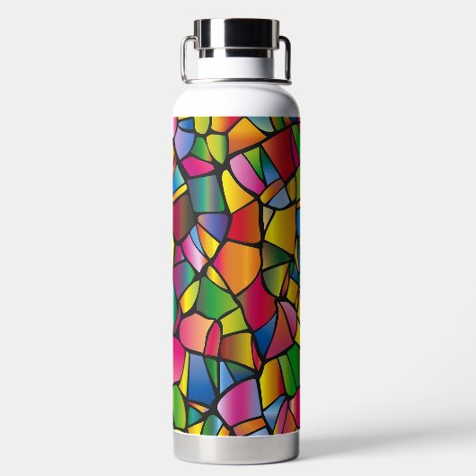 HELL gefärbte GLASPATTER Trinkflasche (Rückseite)