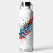 HELL gefärbte MUSIKKENNZEICHNUNGEN UND KLEINE KLEI Trinkflasche (Rückseite)