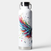 HELL gefärbte MUSIKKENNZEICHNUNGEN UND KLEINE KLEI Trinkflasche (Vorderseite)