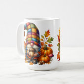 HELL gefärbte NIEDLICHE PATCHWORTFALL-GNOMES Kaffeetasse (Vorderseite Links)