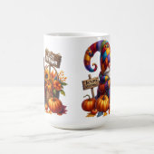 HELL gefärbte NIEDLICHE PATCHWORTFALL-GNOMES Kaffeetasse (Mittel)