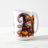 HELL gefärbte NIEDLICHE PATCHWORTFALL-GNOMES Kaffeetasse (VorderseiteRechts)