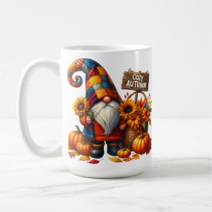 HELL gefärbte NIEDLICHE PATCHWORTFALL-GNOMES Kaffeetasse