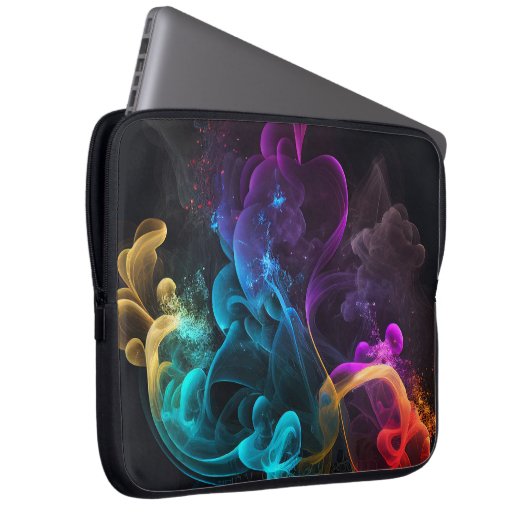 HELL gefärbte RAUCHPLUME Laptopschutzhülle (Vorne Rechts)