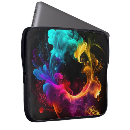 HELL gefärbte RAUCHPLUME Laptopschutzhülle (Vorne Rechts)