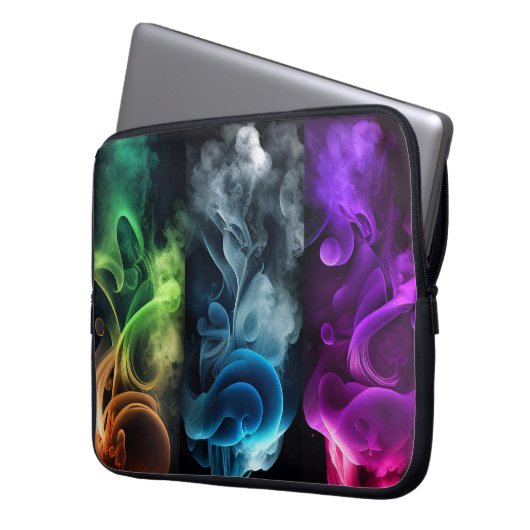 HELL gefärbte RAUCHPLUME Laptopschutzhülle (Vorderseite Links)