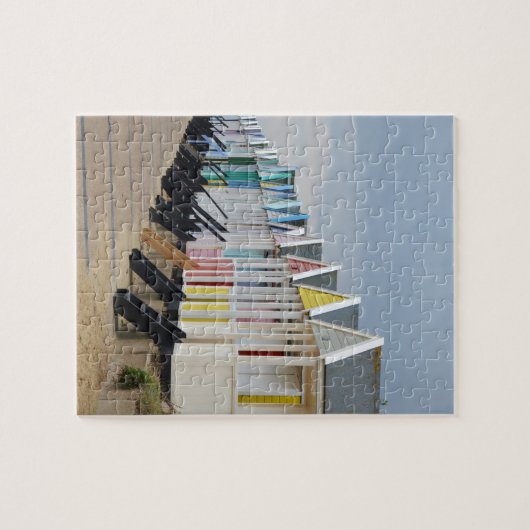 Hell gemalte Strand-Hütten Puzzle (Horizontal)