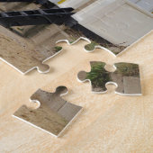 Hell gemalte Strand-Hütten Puzzle (Seite)