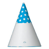 Hell gepunktetes blaues Oben auf weißem Farbblock Partyhütchen (Rechts)