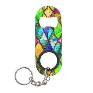 Hell gesteinigtes Glas Mini Flaschenöffner