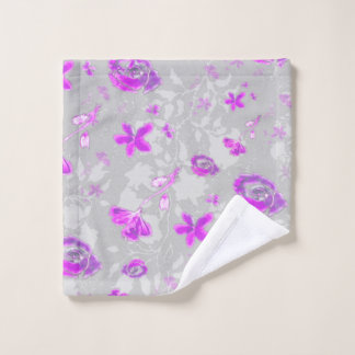 Hell gewaschene Blumen Badhandtuch Set