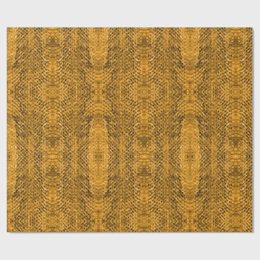 Hell-Gold-Viper Snakeskin Geschenkpapier (Flach)