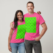 Hell Green Alien Ufo Pattern T-Shirt (Unisex)
