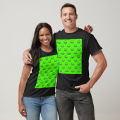 Hell Green Alien Ufo Pattern T-Shirt (Unisex)