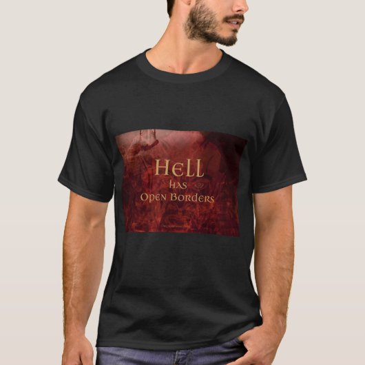 Hell hat Open Borders zum T - Shirt des Menschen (Vorderseite)