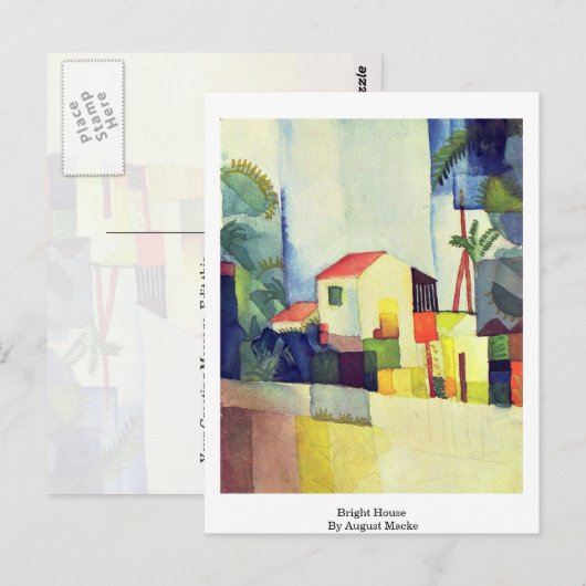 Hell House by August Macke Postkarte (Vorne/Hinten)