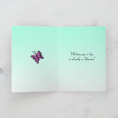 Hell Hübsch Whimsical Geburtstag für Schwester Karte (Innenseite)