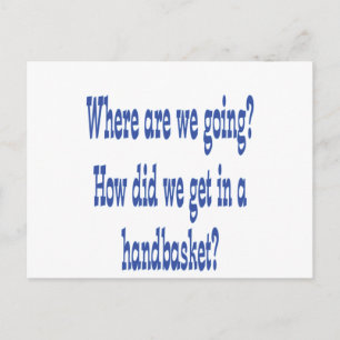 Hell In a Handbasket Postkarte