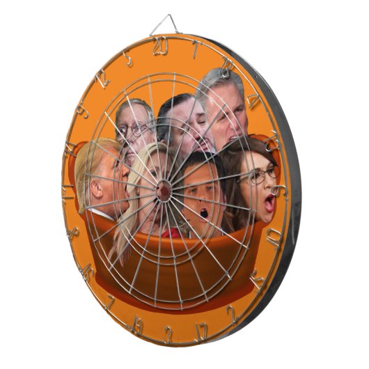 Hell in einem Handkorb 2024 Funny Anti-Conservativ Dartscheibe (Vorderseite rechts)