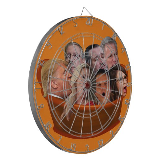 Hell in einem Handkorb 2024 Funny Anti-Conservativ Dartscheibe (Vorderseite Links)