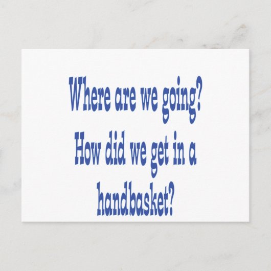 Hell in einem Handkorb Postkarte (Vorderseite)