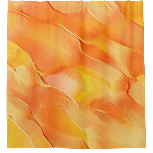 Hell in Gelb und Orange geschnitten Duschvorhang (Vorderseite)