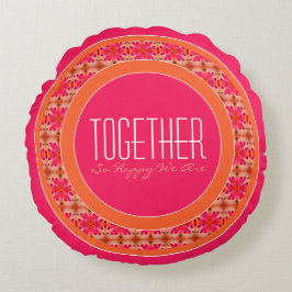 Hell Inspirierend und farbenfroh Rundes Kissen