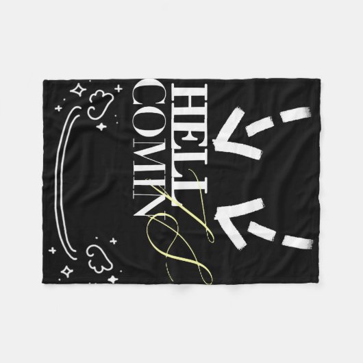 Hell Is Comin Fleecedecke (Vorderseite (Horizontal))