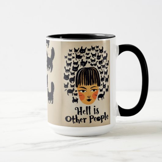 Hell is Other People Cat Tasse for Introvertierte (Rechts)