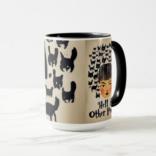 Hell is Other People Cat Tasse for Introvertierte (VorderseiteRechts)